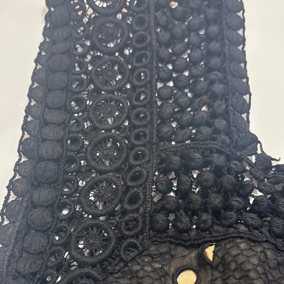 Nanette Lepore Black Crochet & Eyelet Crop Top - Picture 10 of 16
